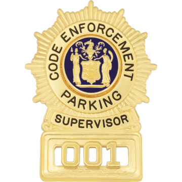 Smith & Warren S154B Sunburst Shield with Applied Numbers (2-3/4" x 2")