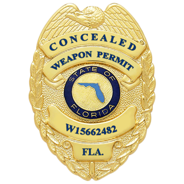 Florida Concealed Weapon Permit Official Badge