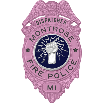 Smith & Warren S167_PI Breast Cancer Awareness Eagle Top over Circle Badge (2-1/2" x 1-1/2")