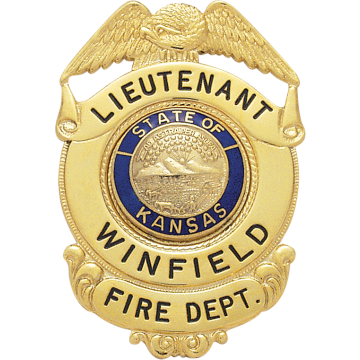 Smith & Warren S169 Eagle Top Shield Badge w/ Horseshoe Panel (2.520" x 1-3/4")