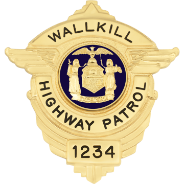 Smith & Warren S179 Shield Badge with Wings (2-5/8" x 2-1/2")