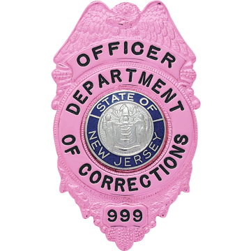 Smith & Warren S182_PI Breast Cancer Awareness Eagle Top Badge (3" x 1-3/4")