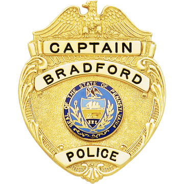 Smith & Warren S186 Eagle Top Shield Badge (2.650" x 2.160")