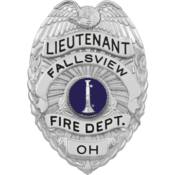 Smith & Warren S18A Eagle Top Badge with Applied Panels (3-1/4" x 2-1/4")