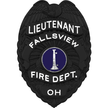 Smith & Warren S18A Matte Black Eagle Top Badge w/ Applied Panels (3-1/4" x 2-1/4")