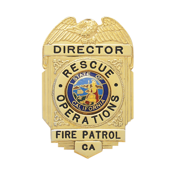 Smith & Warren S193 Square Shield Badge with Eagle (2.540" x 1.650")