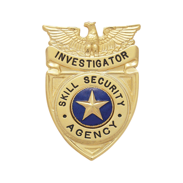 Smith & Warren S204 Shield Badge with Circle Panel & Eagle (2.570" x 1.720")