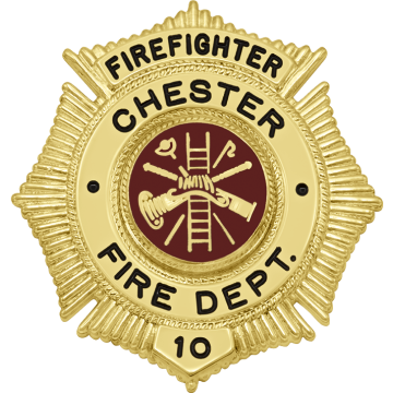 Smith & Warren S206C Sunburst Badge with Circular Panel (2-3/8" x 2-1/4")