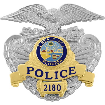 Smith & Warren S20A Eagle Top Shield Hat Badge (2-1/2" x 2-3/4")