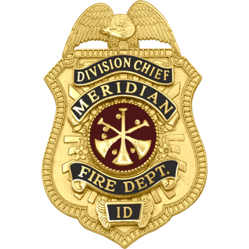 Smith & Warren S21R Eagle Top Shield Badge with Reverse Enamel Panels (3" x 2")