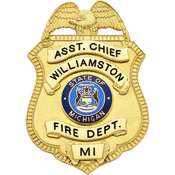 Smith & Warren S22 Eagle Top Shield Badge w/ Applied Panels (3" x 2")