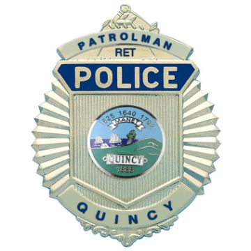 Smith & Warren Quincy MA Police Retired Badge