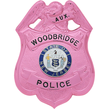 Smith & Warren S222_PI Breast Cancer Awareness Eagle Top Shield (3-1/8" x 2-1/4")