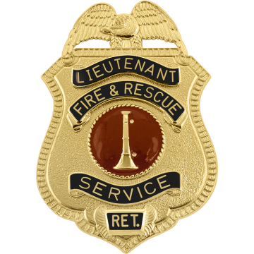 Smith & Warren S22R Eagle Top Shield Badge with Reverse Enamel Panels (3" x 2")