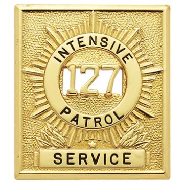 Smith & Warren S233 Square Shield with Sunburst Badge (2-1/4" x 2")