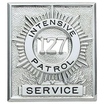 Smith & Warren S234 Square Shield with Sunburst Badge (2-1/2" x 2-1/4")