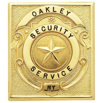 Smith & Warren S238 Square Badge with Shield in Center (2-1/2" x 2-1/4")