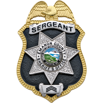 Smith & Warren S23_S249DTAC Enameled Eagle Top Shield Badge w/ 7-Point Star (3" x 2")