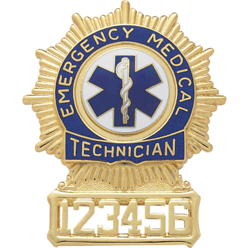 Smith & Warren S24EMT Emergency Medical Technician Sunburst Badge (2.680" x 2.220")