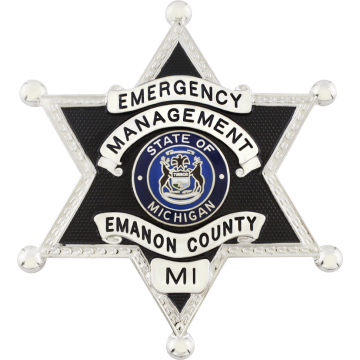 Smith & Warren S259TAC 6-Point Star with Enamel Background (2-3/4" x 2-1/2")