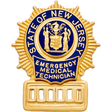 Smith & Warren S25EMT_NJ New Jersey State Emergency Medical Technician Badge (2-3/4" x 2.270")