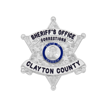 Smith & Warren S262B Six-Point Star Badge w/ Textured Background (Small Badge)