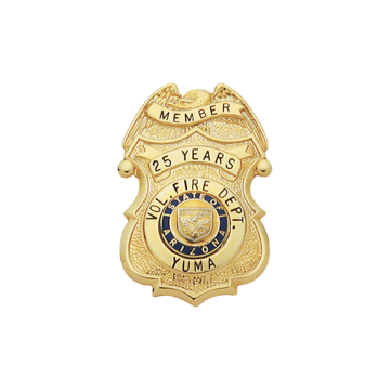 Smith & Warren S274 Small Eagle Top Shield Badge with Circle Panel (1.770" x 1.230")