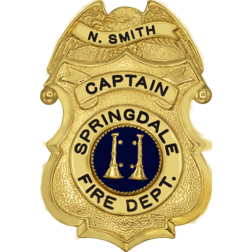 Smith & Warren S274V Eagle Top Shield Badge with Circle Panel (2-3/4" x 1-7/8")