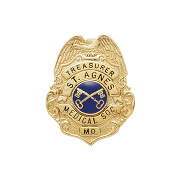 Smith & Warren S277 Small Eagle Top Shield Badge (1.600" x 1.270")