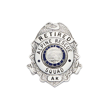 Smith & Warren S281 Small Eagle Top Shield Badge w/ Circle Panel (1.460" x 1-1/4")