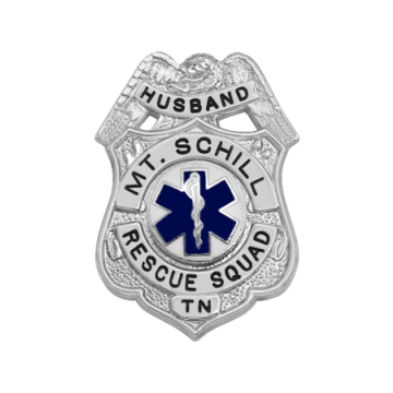 Smith & Warren S282 Small Eagle Top Shield Badge (1-1/2" x 1")