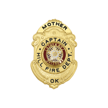 Smith & Warren S294 Small Decorative Shield Badge w/ Circle Panel (1-1/2" x 1")