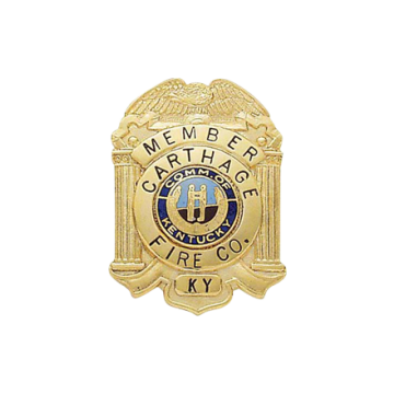 Smith & Warren S298 Small Shield Badge with Pillars & Circle Panel (1.470" x 1-1/16")