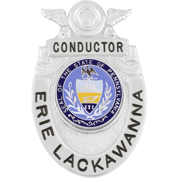 Smith & Warren S30 Unique Shield Badge with Wheel and Wings (2-1/2" x 1-5/8")