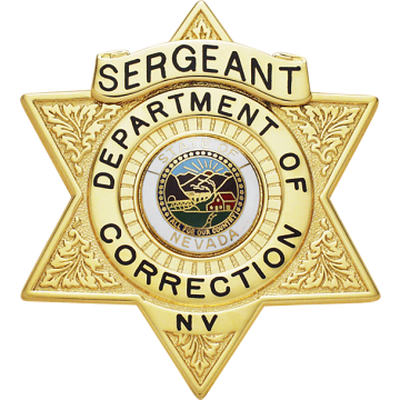 Smith & Warren S325A Six-Point Star Badge with Decorative Star Points (3.210" x 2.870")