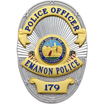 Smith & Warren S36E Classic Oval Badge with US Flags (3-1/2" x 2-3/8")