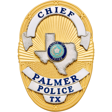 Smith & Warren S36TX Oval Badge w/ Applied State of Texas Cutout (3-1/2" x 2-3/8")