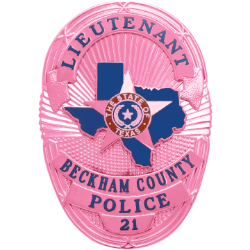 Smith & Warren S36TX2_PI Breast Cancer Awareness State of Texas Oval Badge (3-1/2" x 2-3/8")
