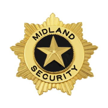 Smith & Warren S38 Sunburst Badge with Circle Panel (2" x 2-1/8")