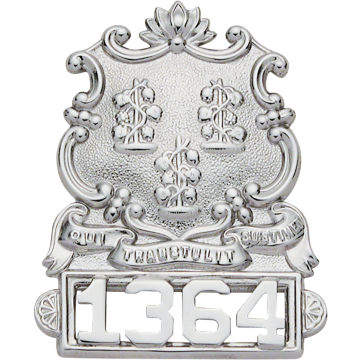 Smith & Warren S40 Connecticut Coat of Arms Hat Badge (2.790" x 2.280")