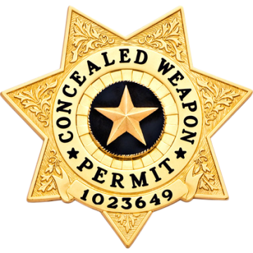 Smith & Warren S42A Seven-Point Star Badge with Circle Panel (3" x 3-1/8")