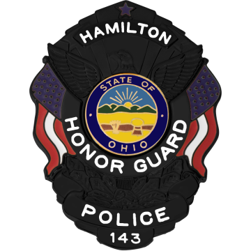 Smith & Warren S503 Matte Black Shield Badge with US Flags (3" x 2-1/4")