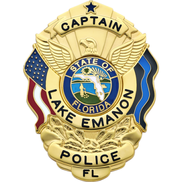 Smith & Warren S503_BL U.S. Shield Badge with Thin Blue Line Flag (3" x 2-1/4")