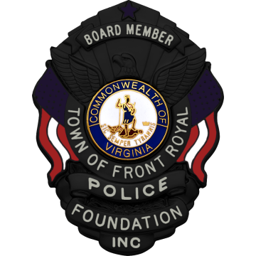 Smith & Warren S503A Matte Black Shield Badge with US Flags (3" x 2-1/4")