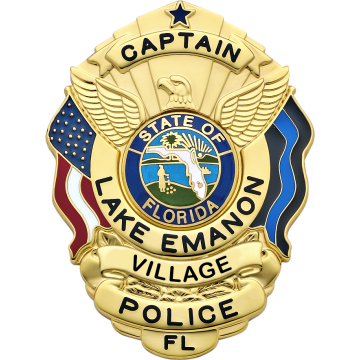 Smith & Warren S503A_BL U.S. Shield Badge with Thin Blue Line Flag (3" x 2-1/4")