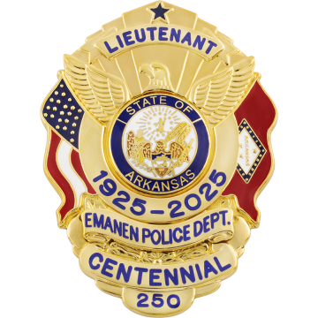 Smith & Warren S503AARK U.S. Shield Badge with Arkansas Flag (3" x 2-1/4")