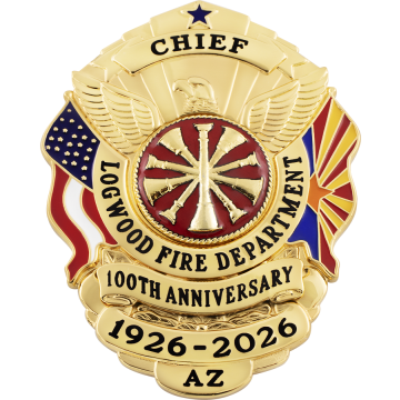 Smith & Warren S503AAZ U.S. Shield Badge with Arizona Flag (3" x 2-1/4")