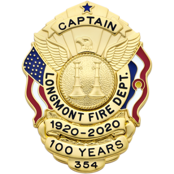 Smith & Warren S503ACO U.S. Shield Badge with Colorado Flag (3" x 2-1/4")