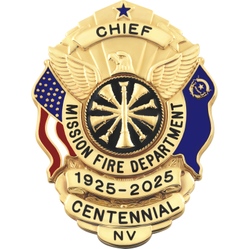 Smith & Warren S503ANV U.S. Shield Badge with Nevada Flag (3" x 2-1/4")