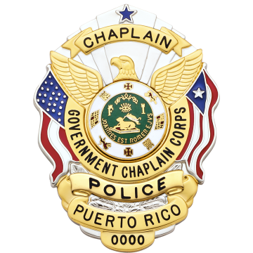 Smith & Warren S503APR U.S. Shield Badge with Puerto Rico Flag (3" x 2-1/4")